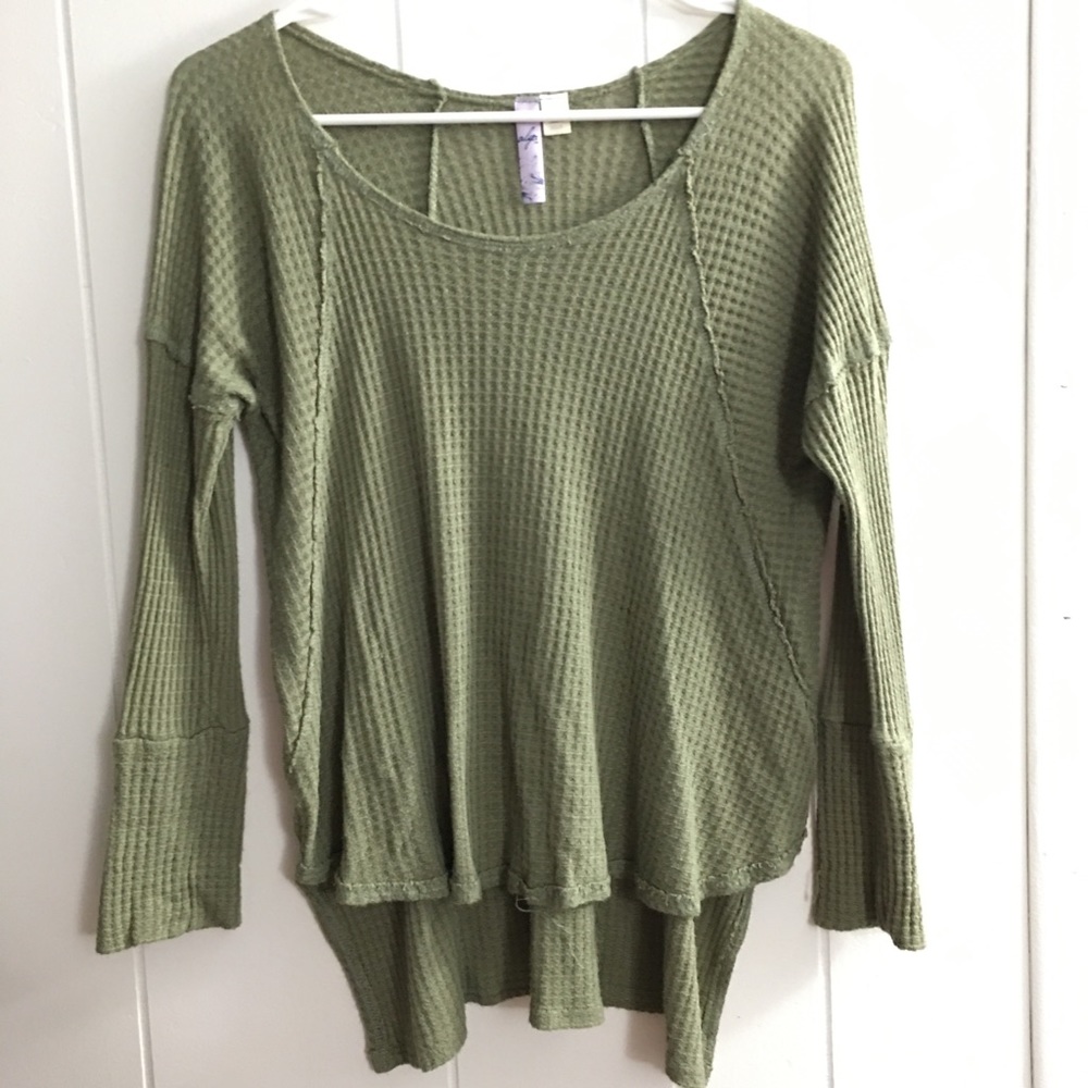 Army Green Long Sleeve Top